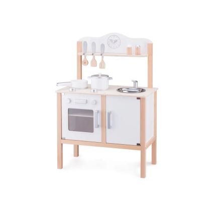 New Classic Toys - Cucina in legno con accessori bianco/beige