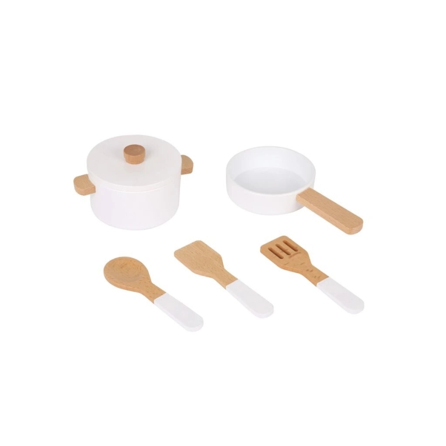 New Classic Toys - Cucina in legno con accessori bianco/decorazione in marmo