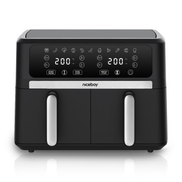 Niceboy AirFryer DUO - Friggitrice ad aria doppia 9 l 2400W/230V