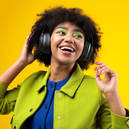 Niceboy Aura 5 ANC - Cuffie wireless con microfono e ANC, nere