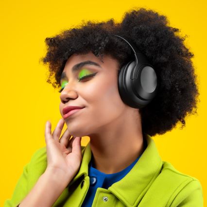 Niceboy Aura 5 ANC - Cuffie wireless con microfono e ANC, nere