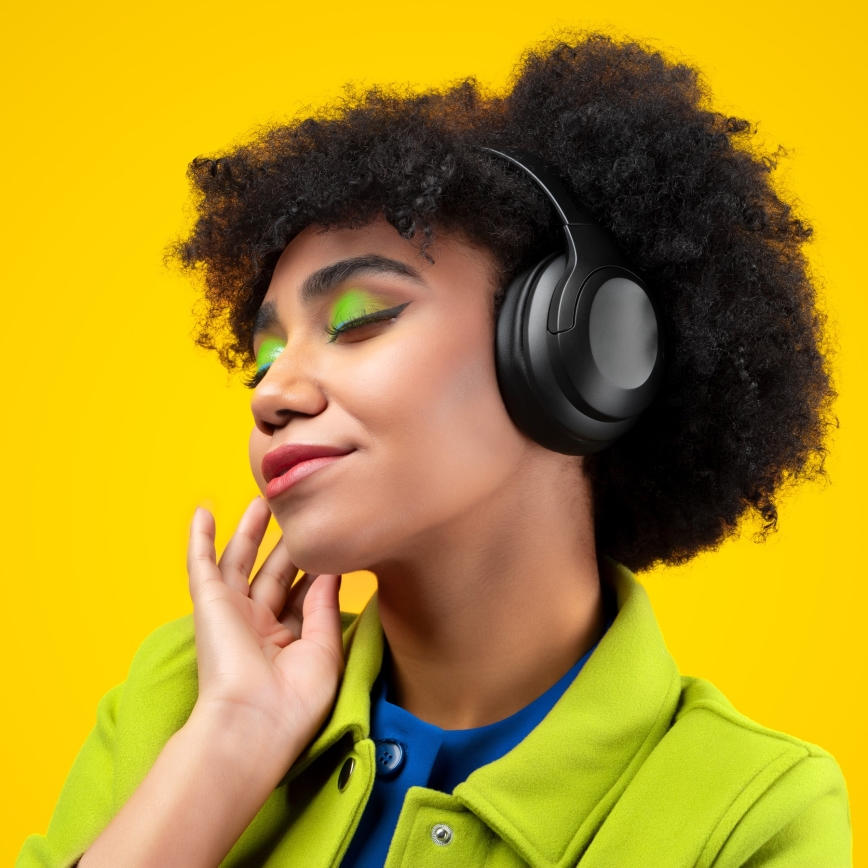 Niceboy Aura 5 ANC - Cuffie wireless con microfono e ANC, nere