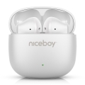 Niceboy Beans 4 POP - Auricolari senza fili da 200 mAh + 2x 30 mAh IPX4 bianco