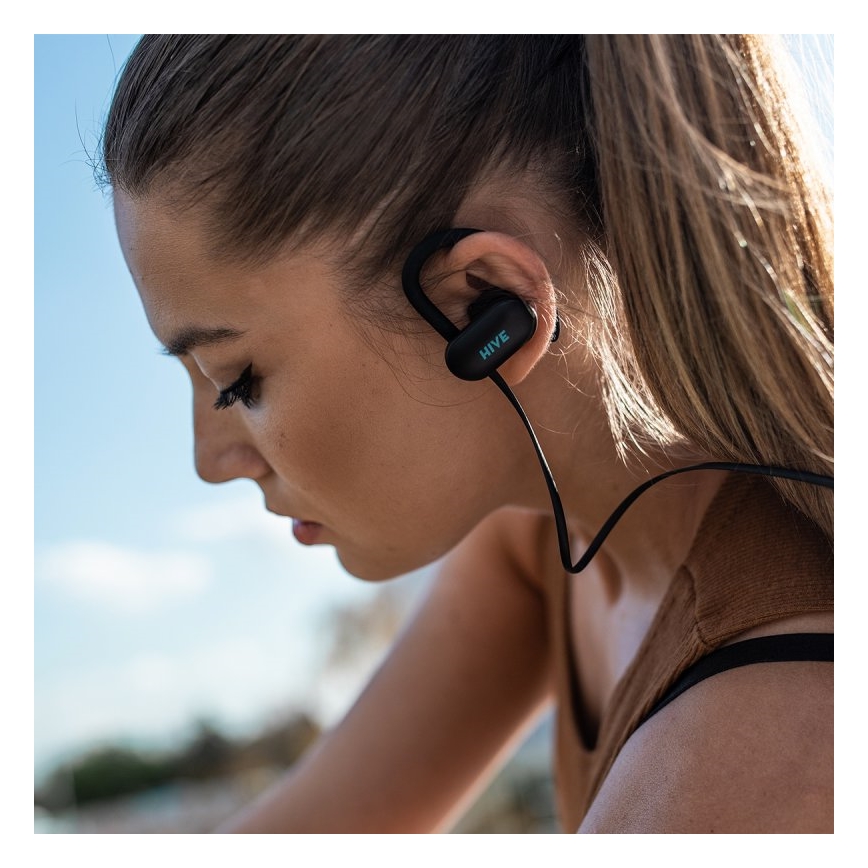 Niceboy HIVE sport 2 - Auricolari sportivi con microfono IPX5 nero