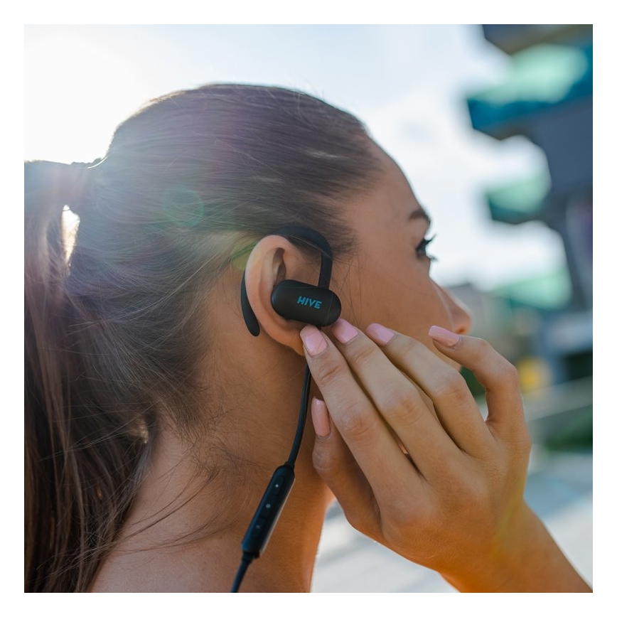 Niceboy HIVE sport 2 - Auricolari sportivi con microfono IPX5 nero