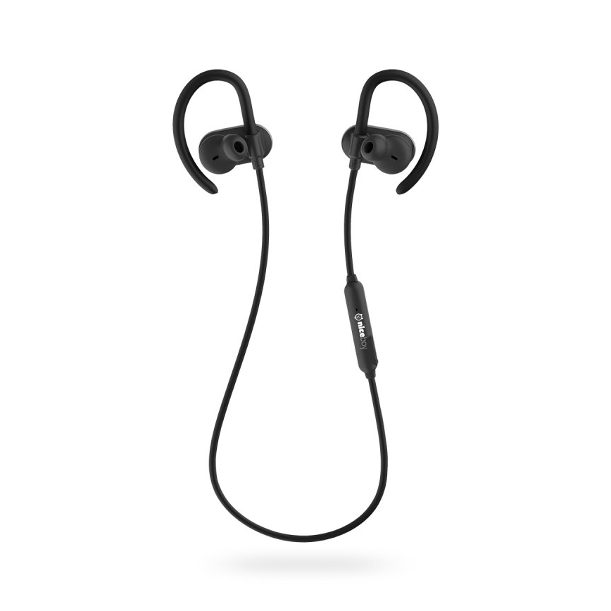 Niceboy HIVE sport 2 - Auricolari sportivi con microfono IPX5 nero