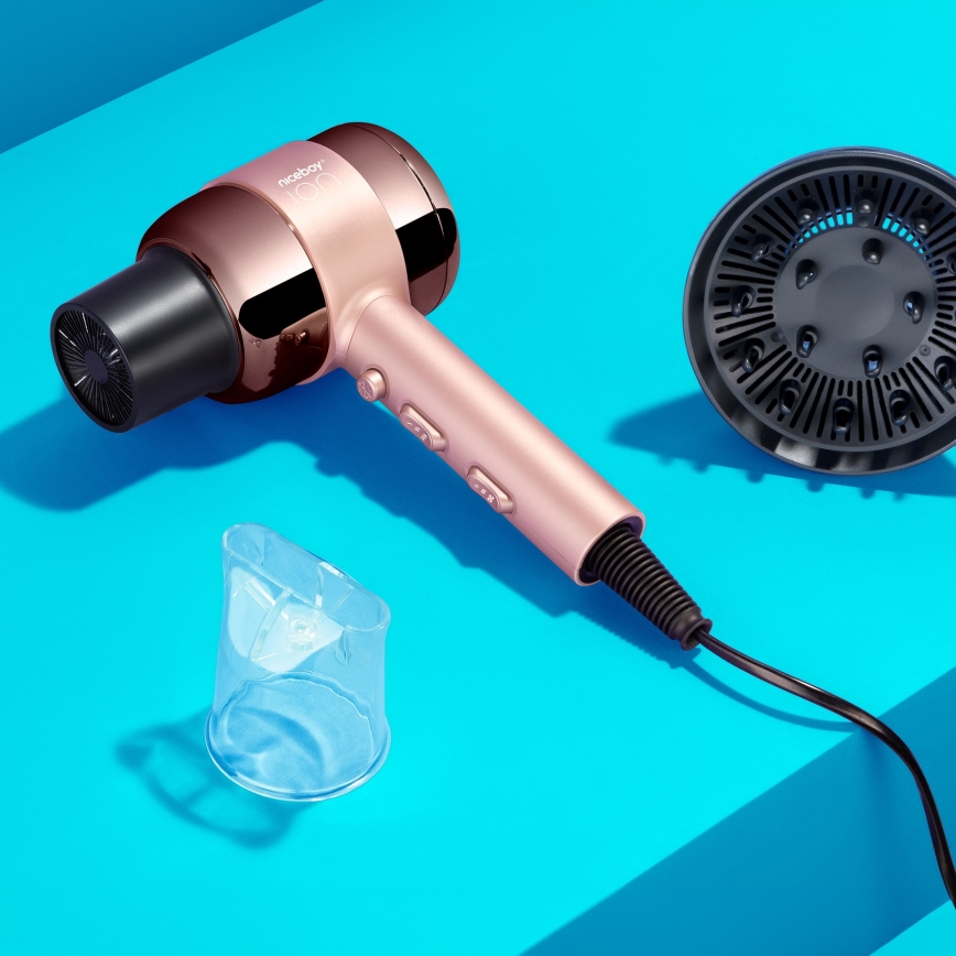 Niceboy ION AirSonic PRO - Asciugacapelli 2200W/230V rosa