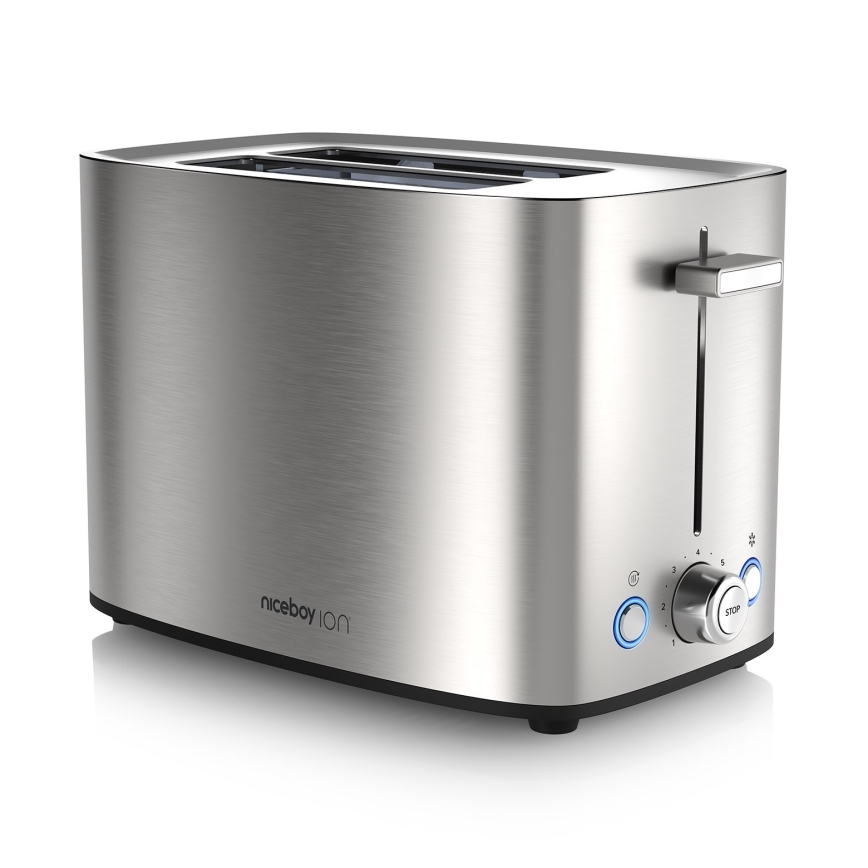 Niceboy ION Cruncher C4 - Tostapane a due fori e tostatore 850W/230V in acciaio inox