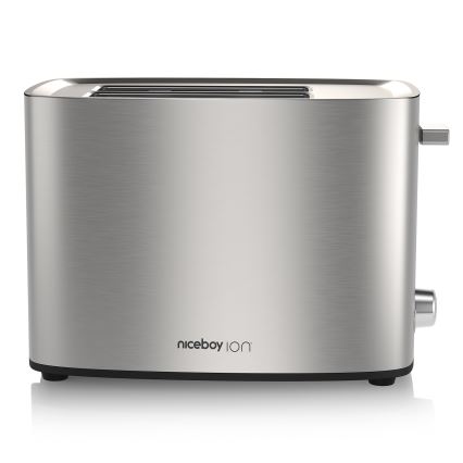 Niceboy ION Cruncher C4 - Tostapane a due fori e tostatore 850W/230V in acciaio inox