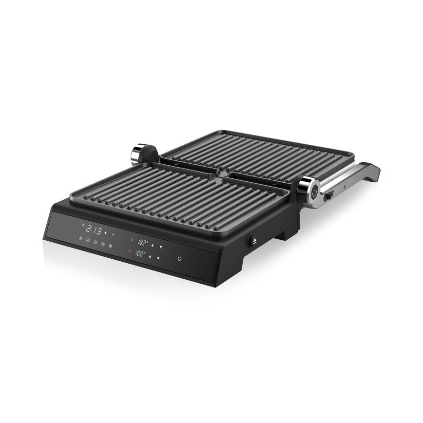 Niceboy ION Grillmaster - Griglia a contatto 2000W/230V nero/cromo opaco