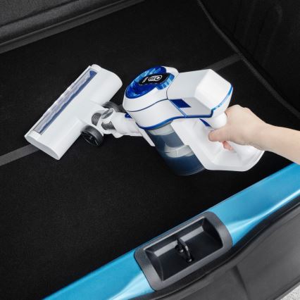 Niceboy ION Hurricane H5 - Aspirapolvere a batteria 2in1 150W/2200 mAh bianco/blu