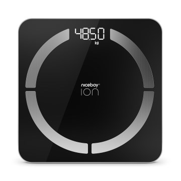 Niceboy ION SmartScale - Bilancia pesapersone digitale intelligente 3xAAA nero