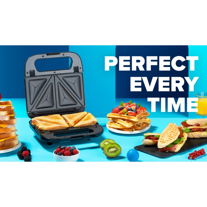 Niceboy ION Snacker S3 - Macchina per i panini 3in1 750W/230V acciaio inossidabile/nero