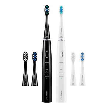 Niceboy ION Sonic Duo Pack - SET 2x Spazzolino sonico IPX7 nero + bianco