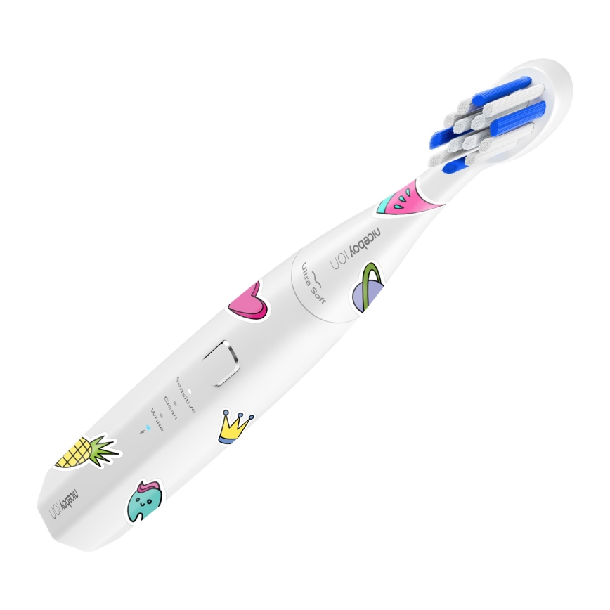 Niceboy ION Sonic Kids - Spazzolino sonico per bambini IPX7 bianco