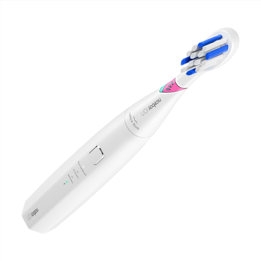 Niceboy ION Sonic Kids - Spazzolino sonico per bambini IPX7 bianco