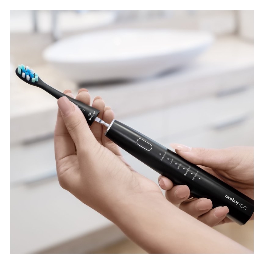 Niceboy ION Sonic - Spazzolino sonico 800 mAh IPX7 nero