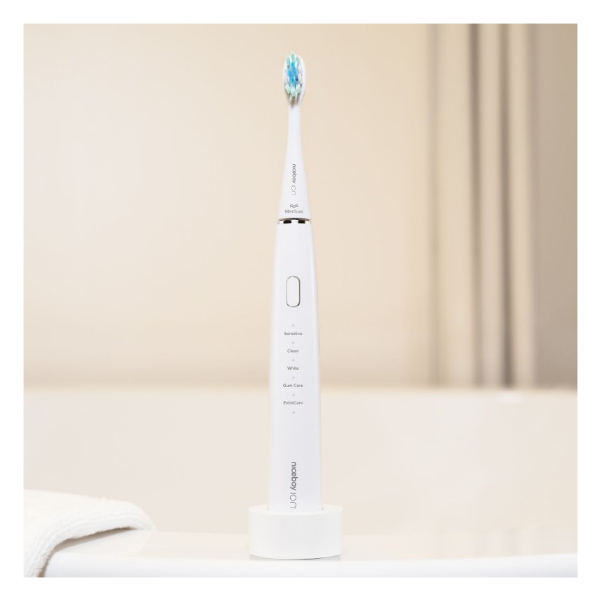 Niceboy ION Sonic - Spazzolino sonico IPX7 bianco