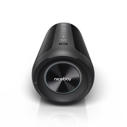 Niceboy Orion - LED Autoparlante wireless con microfono 24W/2200 mAh IPX7 nero