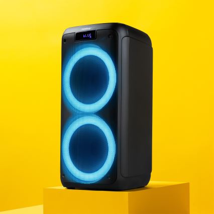 Niceboy PARTY Boss 2 - LED Autoparlante wireless con microfono e power bank funzione 200W/4500 mAh + telecomando