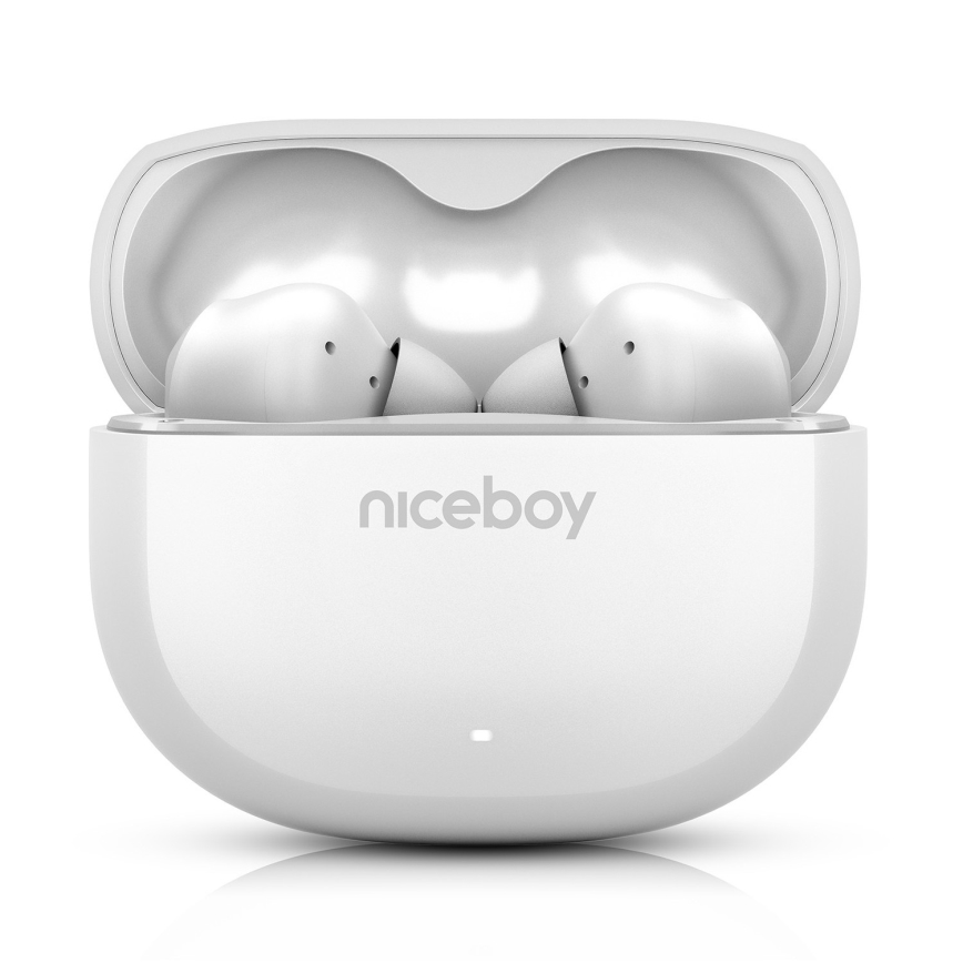 Niceboy Pins 4 - Auricolari wireless con ANC 400 mAh + 2x 50 mAh IPX4 bianco