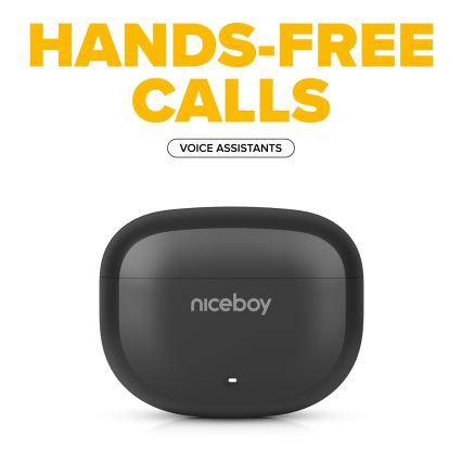 Niceboy Pins 4 - Auricolari wireless con ANC 400 mAh + 2x 50 mAh IPX4 nero