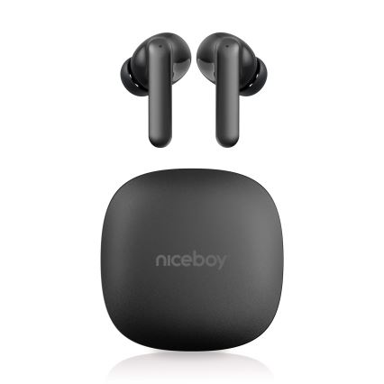 Niceboy Pins 4 PRO - Auricolari wireless con ANC 380 mAh + 2x 35 mAh IP54 nero