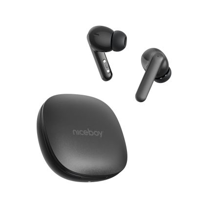 Niceboy Pins 4 PRO - Auricolari wireless con ANC 380 mAh + 2x 35 mAh IP54 nero