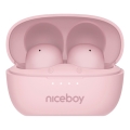 Niceboy Podsie 4 POP - Auricolari wireless 400 mAh + 2x 40 mAh IPX4, rosa