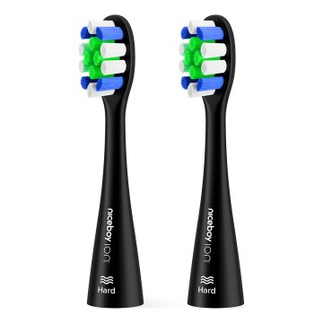 Niceboy - SET 2x Testa di ricambio Lite Hard per spazzolino ION Sonic nero