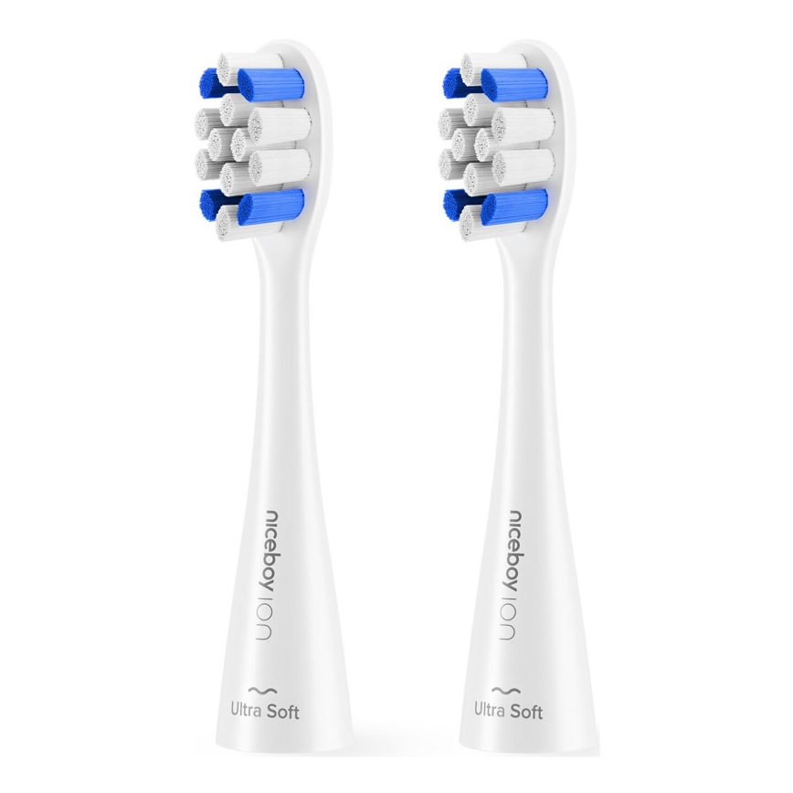 Niceboy - SET 2x Testa di ricambio Ultrasoft per spazzolino per bambini ION Sonic bianco