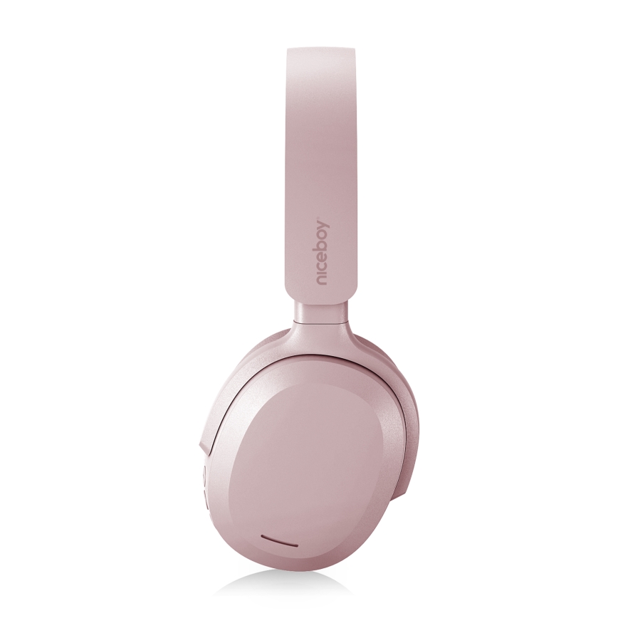 Niceboy Sora - Cuffie wireless con microfono, batteria 250 mAh, IPX4, rosa