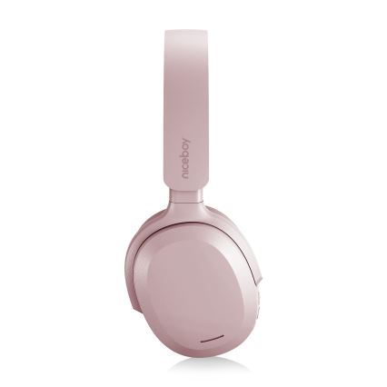 Niceboy Sora - Cuffie wireless con microfono, batteria 250 mAh, IPX4, rosa