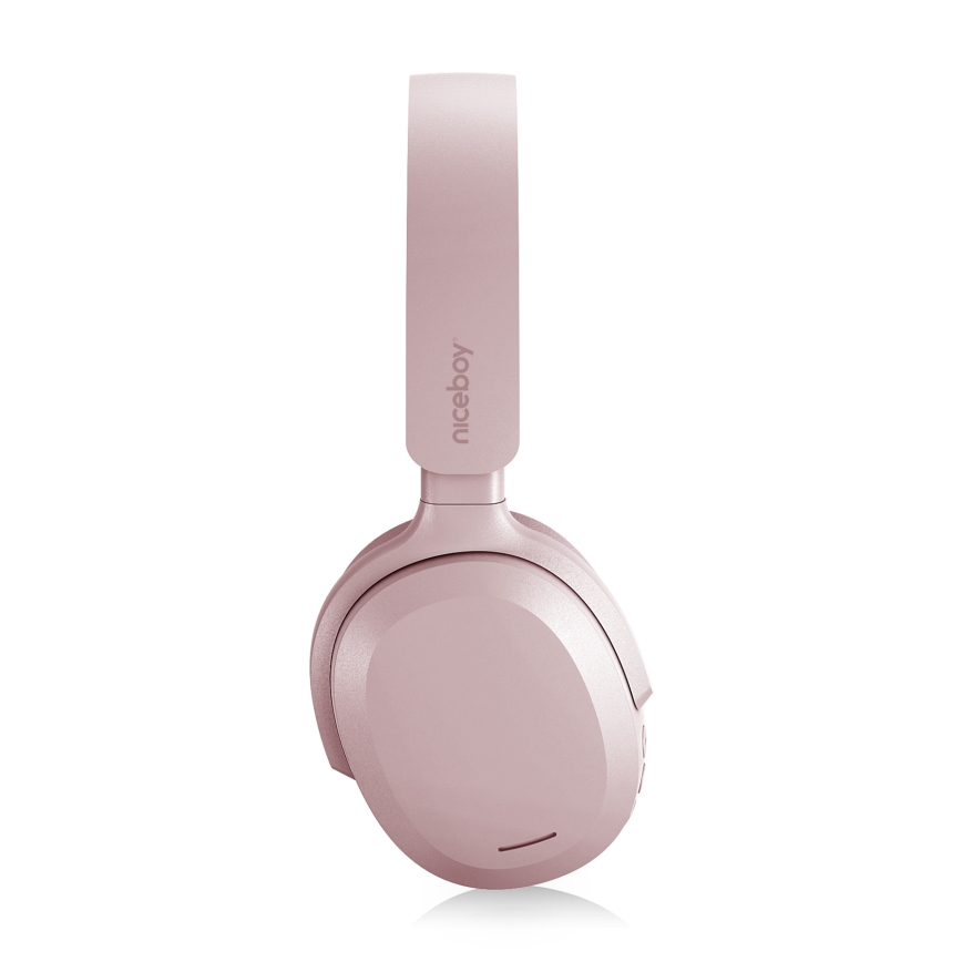 Niceboy Sora - Cuffie wireless con microfono, batteria 250 mAh, IPX4, rosa