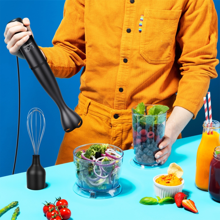 Niceboy Twister T1 Set - Frullatore a immersione con accessori 500 W/230 V nero