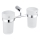 NIMCO BR 11058DW-26 - Porta spazzolini da parete BORMO vetro satinato/cromo lucido