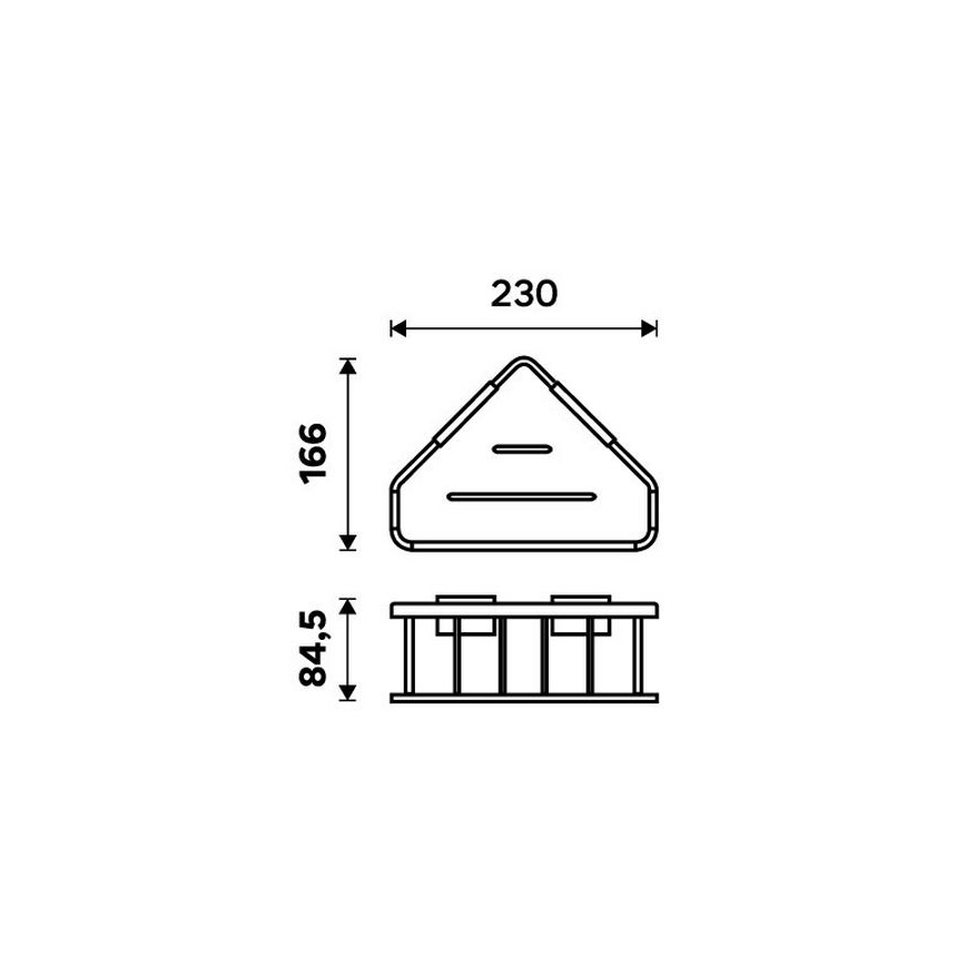 NIMCO Ki-14003-B-90 - Mensola a muro per doccia KIBO opaco nero/bianco