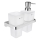 NIMCO MA 2905831H-26 - Distributore di sapone a parete e portaspazzolino MAYA 290 mm opaco vetro/cromo lucido