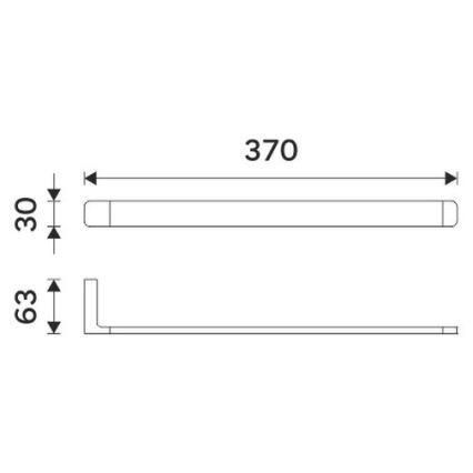 NIMCO MA 29097-26 - Appendiabiti da parete MAYA 37 cm cromo lucido