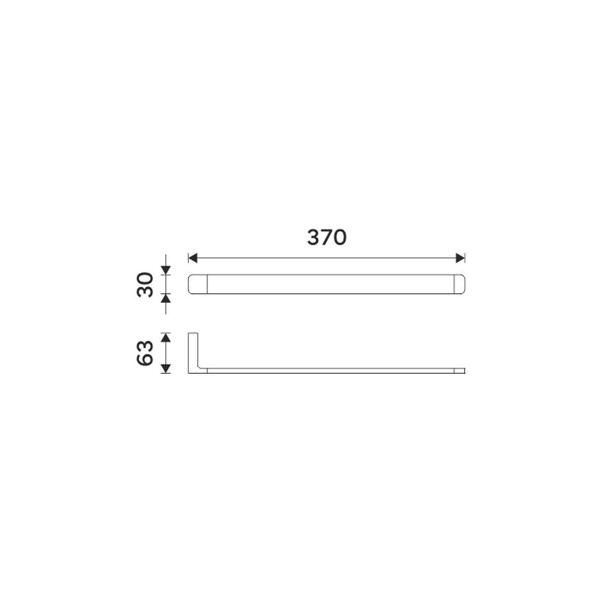 NIMCO MA 29097-26 - Appendiabiti da parete MAYA 37 cm cromo lucido