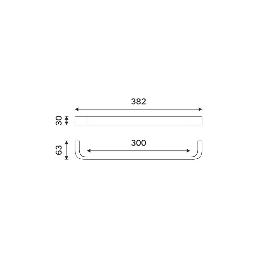 NIMCO NK 30035-26 - Appendiabiti da parete NIKAU 39 cm cromo lucido