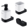 NIMCO NKC set-31K-T-90 - Distributore di sapone a parete, portaspazzolino e gancio a parete NIKAU 320 mm bianco/opaco nero