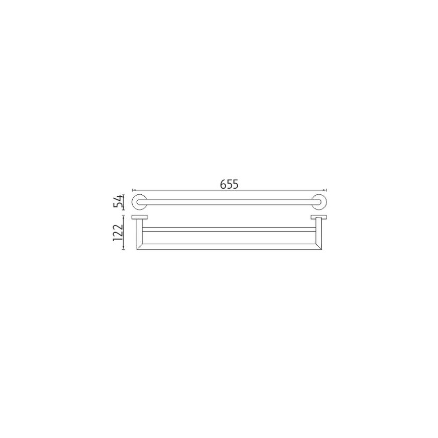 NIMCO UN 13061DA-26 - Appendiabiti da parete UNIX 66 cm cromo lucido