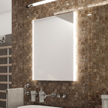 NIMCO ZP 11000 - Specchio da bagno retroilluminato a LED, 18W/230V, 6500K, 60x40 cm, IP44