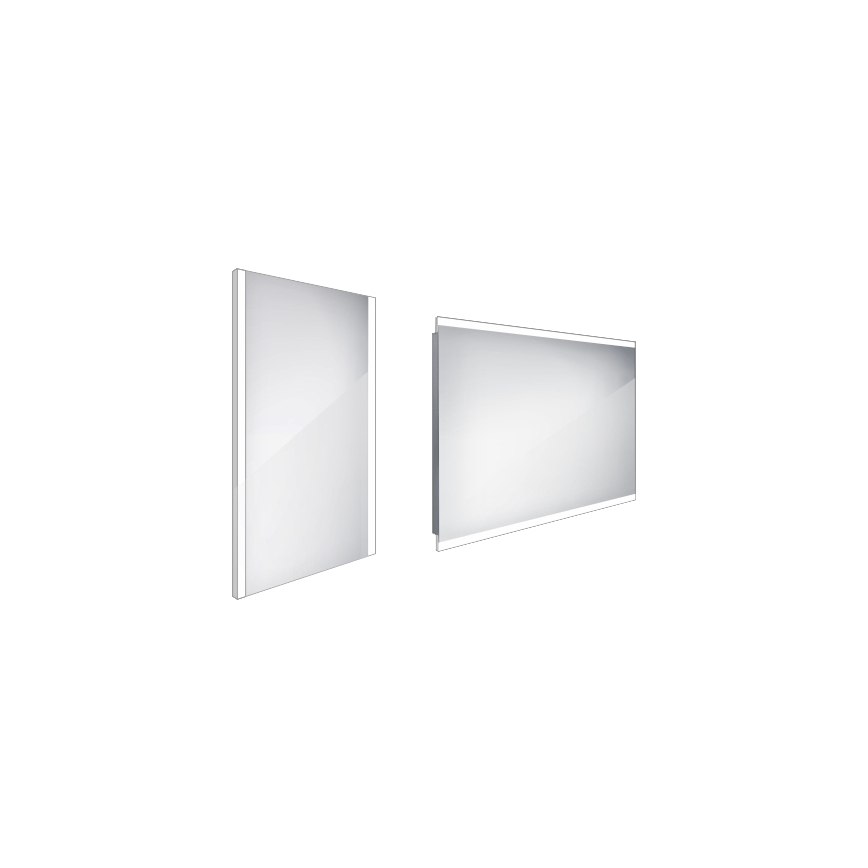 NIMCO ZP 11000 - Specchio da bagno retroilluminato a LED, 18W/230V, 6500K, 60x40 cm, IP44