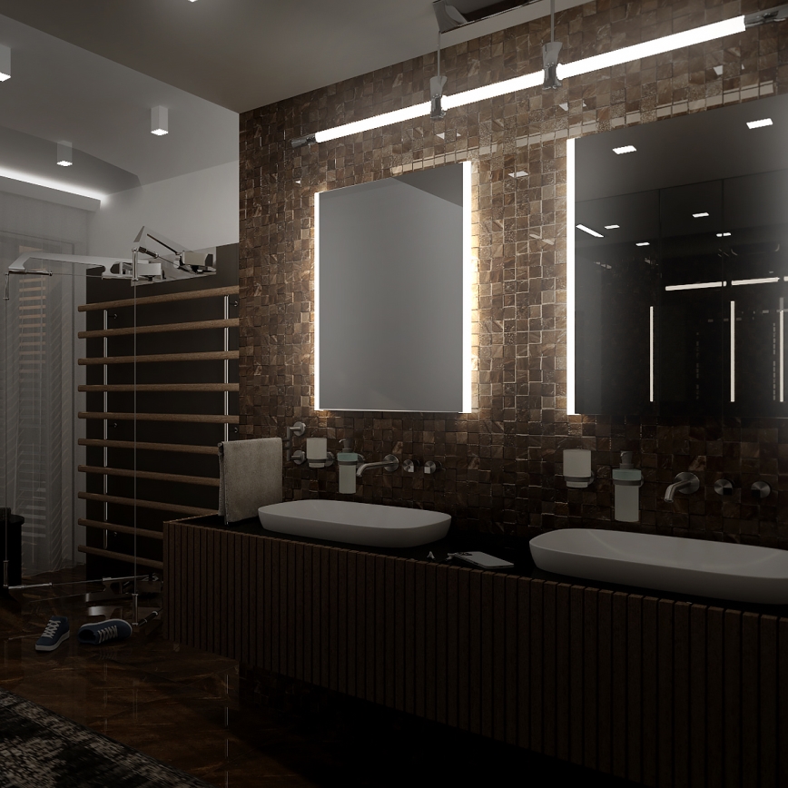 NIMCO ZP 11001 - Specchio retroilluminato LED da bagno LED/21W/230V 6500K 70x50 cm IP44