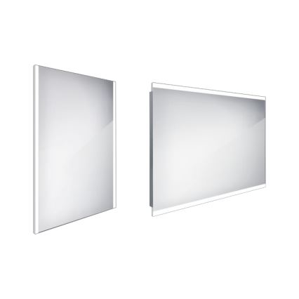 NIMCO ZP 11002 - Specchio da bagno retroilluminato a LED/24W/230V 6500K 80x60 cm IP44