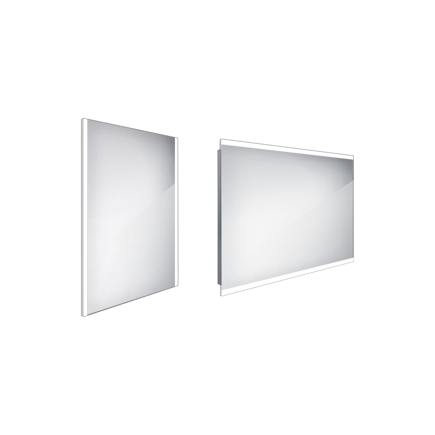NIMCO ZP 11002 - Specchio da bagno retroilluminato a LED/24W/230V 6500K 80x60 cm IP44