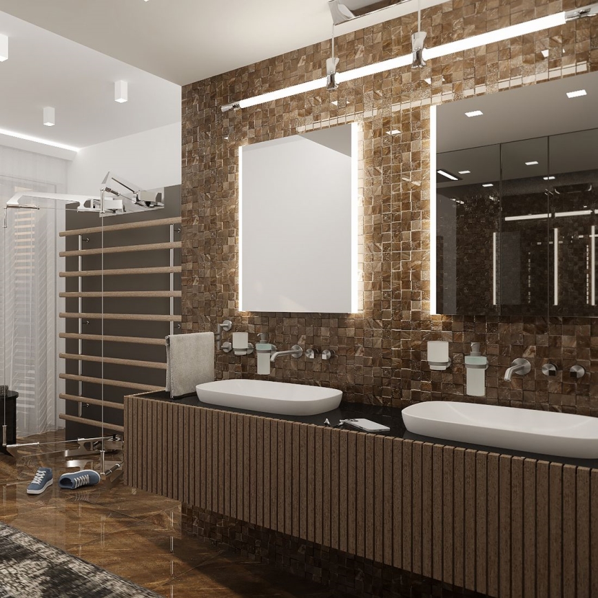 NIMCO ZP 11002 - Specchio da bagno retroilluminato a LED/24W/230V 6500K 80x60 cm IP44