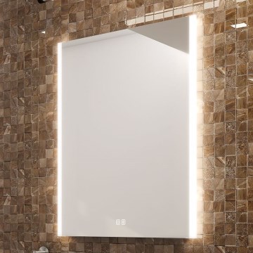 NIMCO ZP 11002VX - Specchio da bagno retroilluminato a LED dimmerabile / 24W / 230V / 3000–6500K / 80×60 cm / IP44